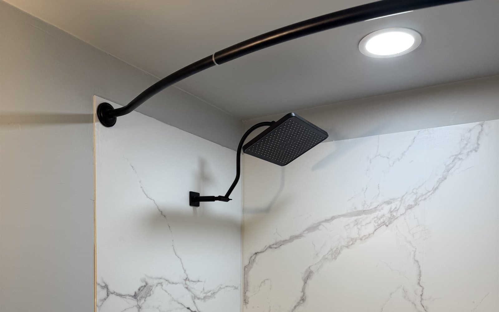 Completed shower renovation by BNS Premier Restoration and Renovation